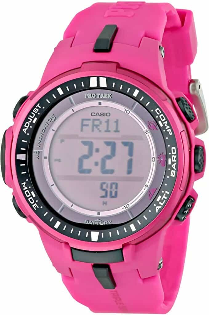 Casio Men's PRW-3000-4BCR Pro Trek Digital Display Quartz Pink Watch
